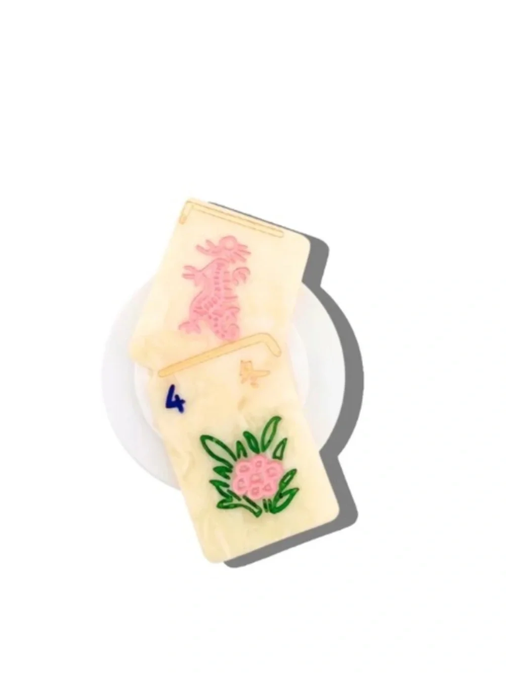 Solar Eclipse Hand painted Mahjong phone grip popsocket